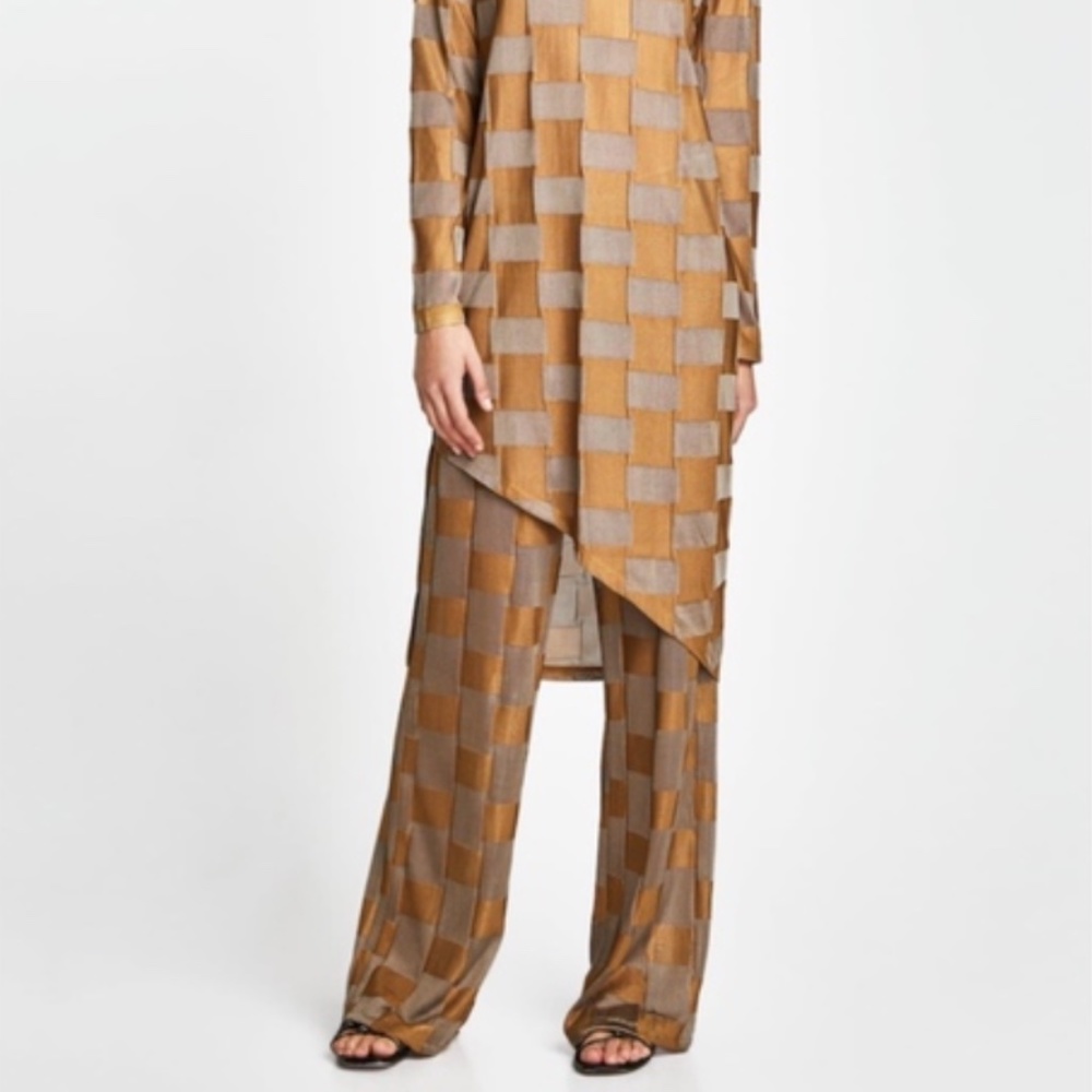 Zara Gold and Silver Sheer Pants